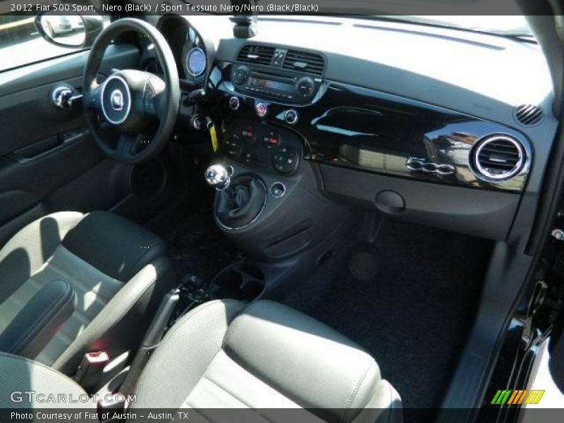 Nero (Black) / Sport Tessuto Nero/Nero (Black/Black) 2012 Fiat 500 Sport
