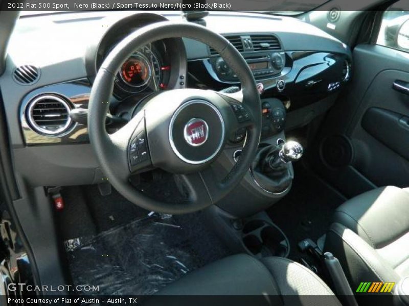 Nero (Black) / Sport Tessuto Nero/Nero (Black/Black) 2012 Fiat 500 Sport