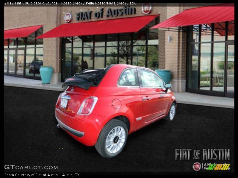 Rosso (Red) / Pelle Rosso/Nera (Red/Black) 2012 Fiat 500 c cabrio Lounge