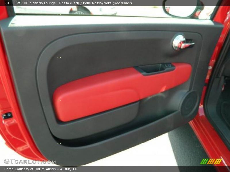 Rosso (Red) / Pelle Rosso/Nera (Red/Black) 2012 Fiat 500 c cabrio Lounge