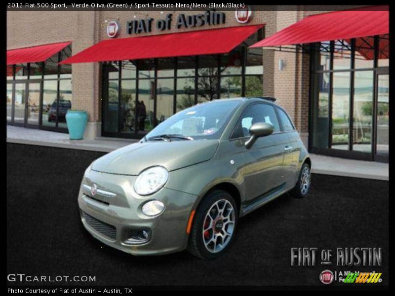 Verde Oliva (Green) / Sport Tessuto Nero/Nero (Black/Black) 2012 Fiat 500 Sport