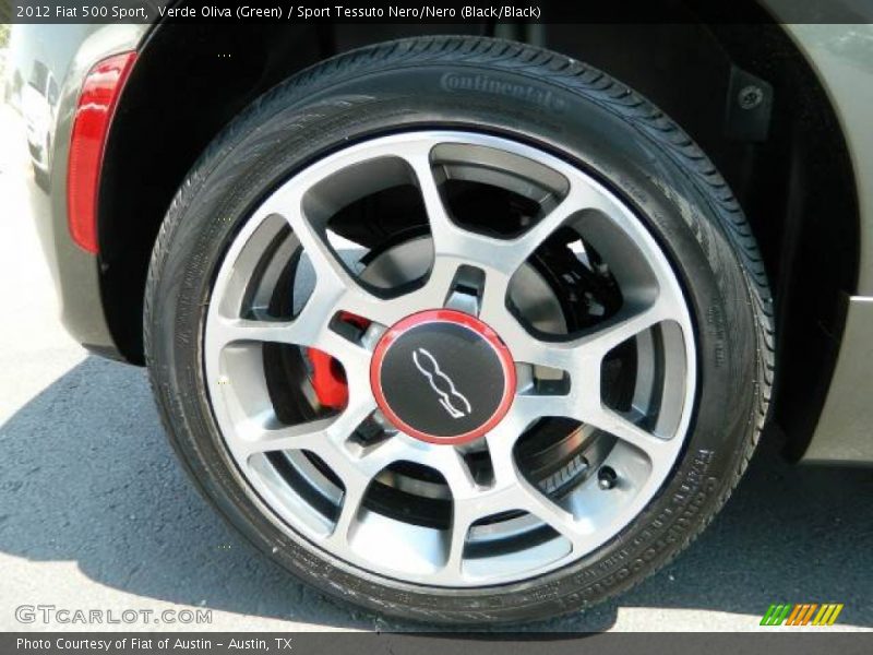 Verde Oliva (Green) / Sport Tessuto Nero/Nero (Black/Black) 2012 Fiat 500 Sport