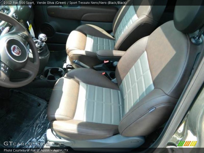 Verde Oliva (Green) / Sport Tessuto Nero/Nero (Black/Black) 2012 Fiat 500 Sport