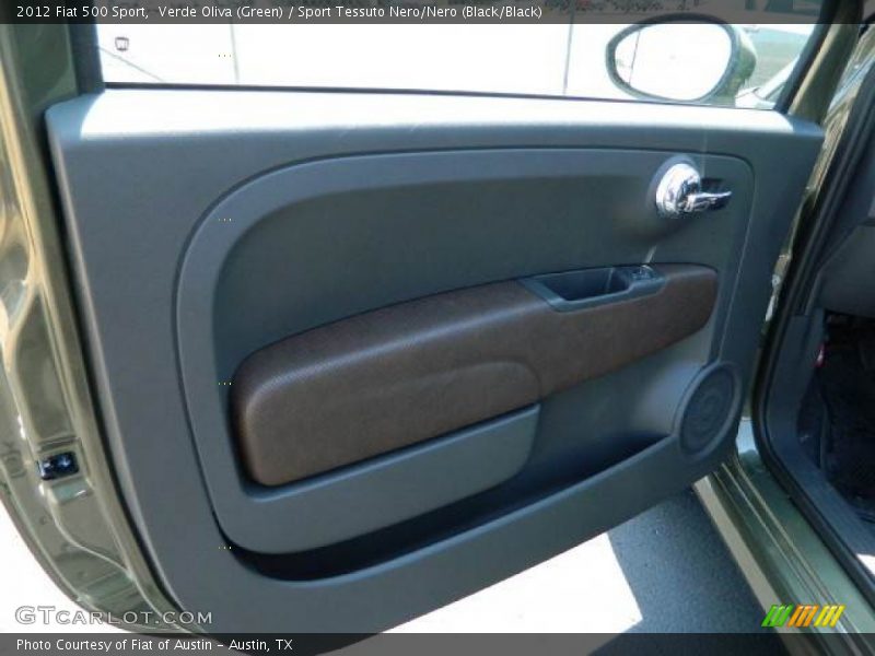 Verde Oliva (Green) / Sport Tessuto Nero/Nero (Black/Black) 2012 Fiat 500 Sport
