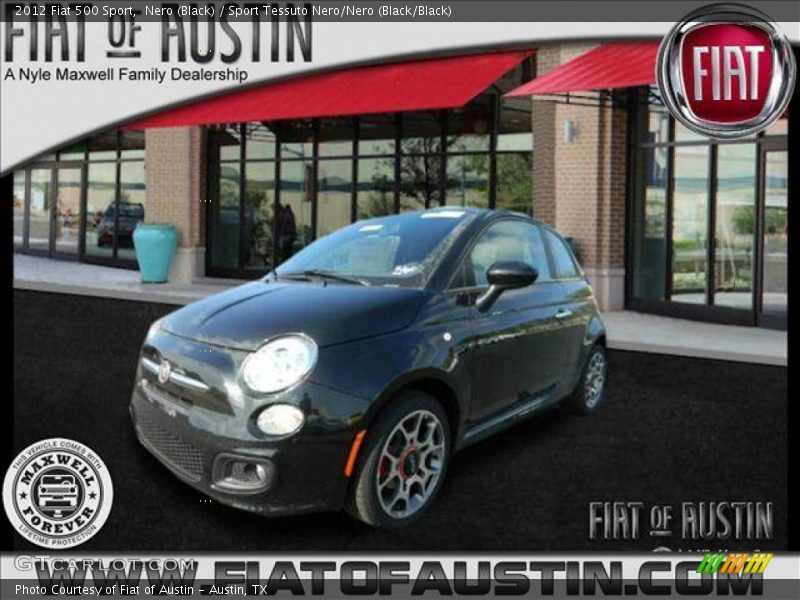 Nero (Black) / Sport Tessuto Nero/Nero (Black/Black) 2012 Fiat 500 Sport