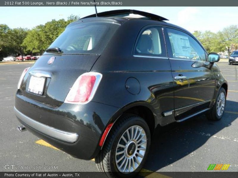 Nero (Black) / Pelle Nera/Nera (Black/Black) 2012 Fiat 500 Lounge