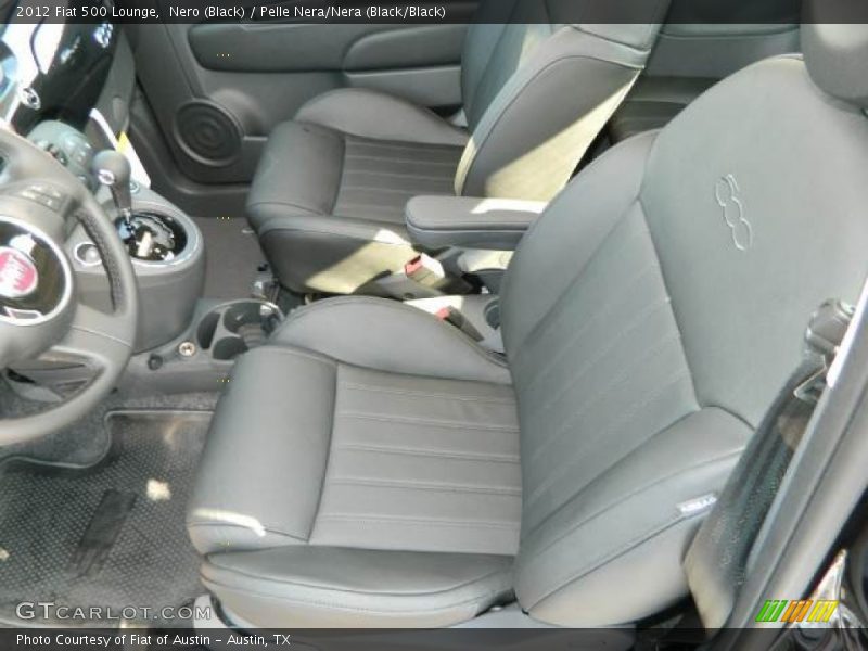 Nero (Black) / Pelle Nera/Nera (Black/Black) 2012 Fiat 500 Lounge