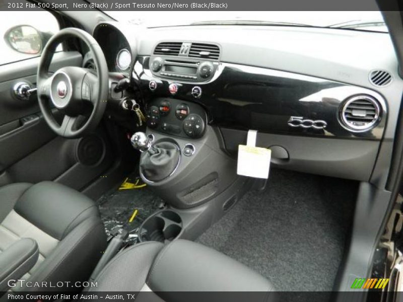 Nero (Black) / Sport Tessuto Nero/Nero (Black/Black) 2012 Fiat 500 Sport