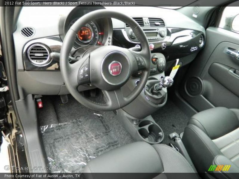 Nero (Black) / Sport Tessuto Nero/Nero (Black/Black) 2012 Fiat 500 Sport
