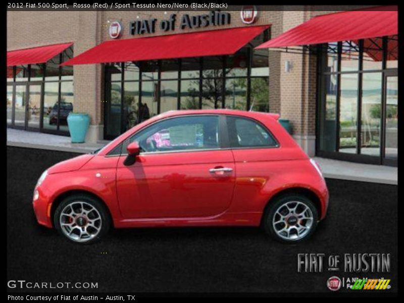Rosso (Red) / Sport Tessuto Nero/Nero (Black/Black) 2012 Fiat 500 Sport