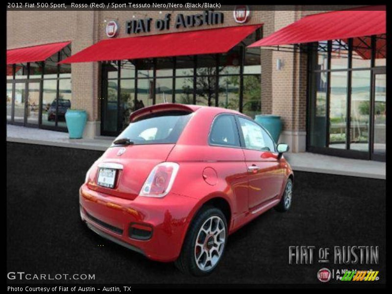 Rosso (Red) / Sport Tessuto Nero/Nero (Black/Black) 2012 Fiat 500 Sport