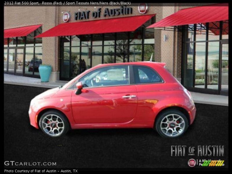 Rosso (Red) / Sport Tessuto Nero/Nero (Black/Black) 2012 Fiat 500 Sport