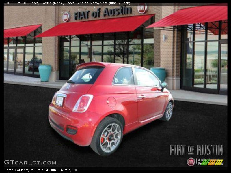 Rosso (Red) / Sport Tessuto Nero/Nero (Black/Black) 2012 Fiat 500 Sport