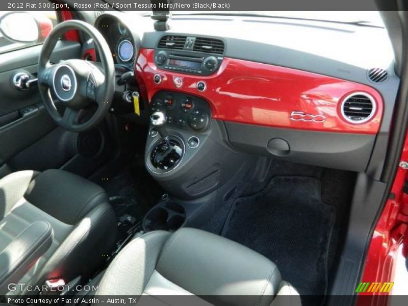 Rosso (Red) / Sport Tessuto Nero/Nero (Black/Black) 2012 Fiat 500 Sport