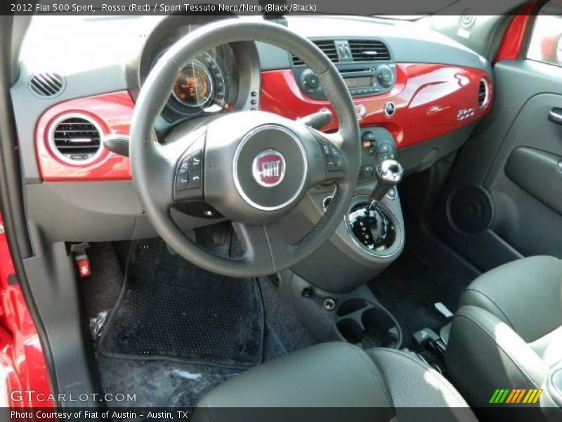 Rosso (Red) / Sport Tessuto Nero/Nero (Black/Black) 2012 Fiat 500 Sport