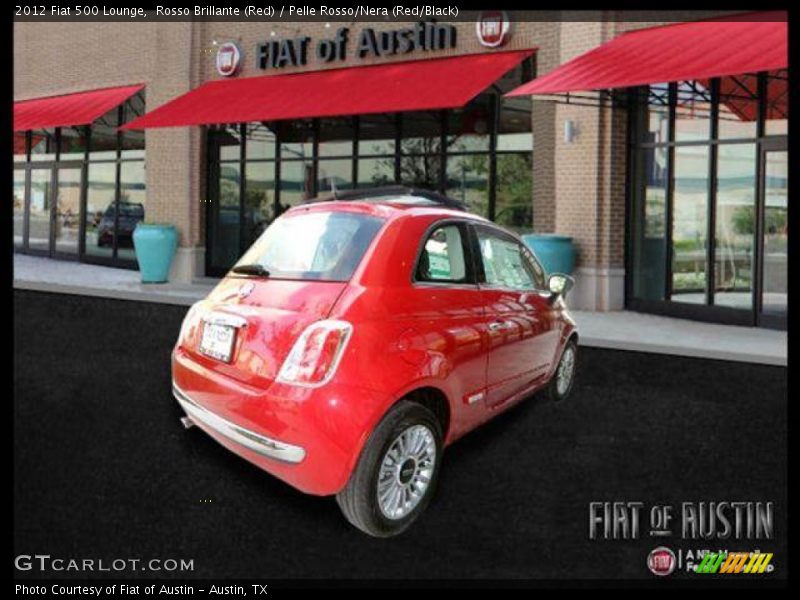 Rosso Brillante (Red) / Pelle Rosso/Nera (Red/Black) 2012 Fiat 500 Lounge