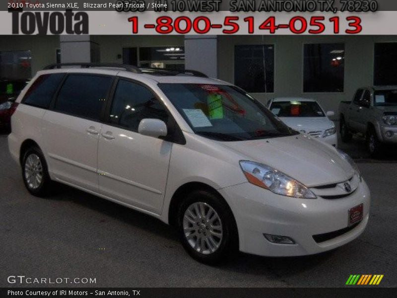 Blizzard Pearl Tricoat / Stone 2010 Toyota Sienna XLE
