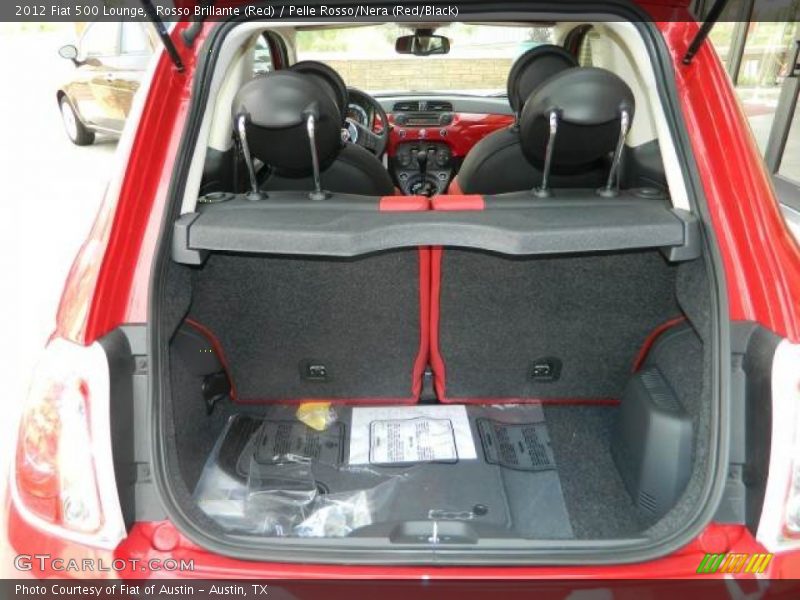 Rosso Brillante (Red) / Pelle Rosso/Nera (Red/Black) 2012 Fiat 500 Lounge