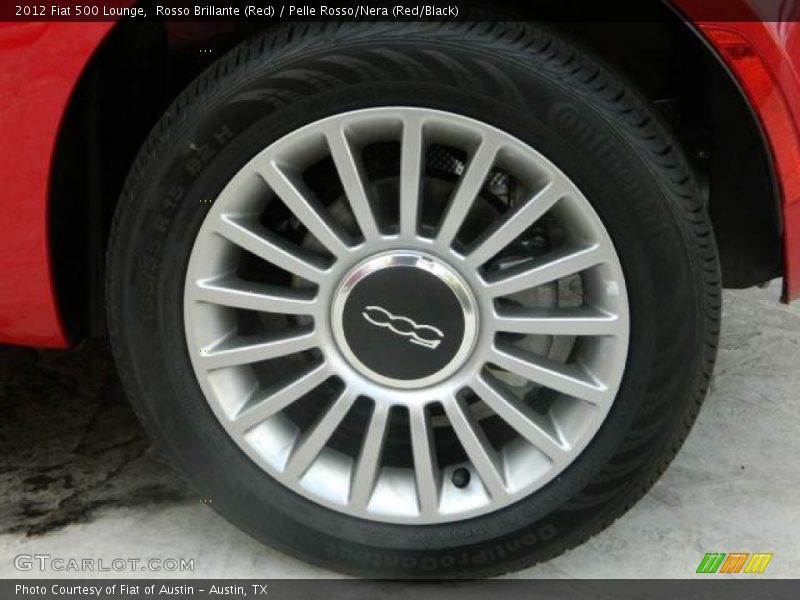 Rosso Brillante (Red) / Pelle Rosso/Nera (Red/Black) 2012 Fiat 500 Lounge