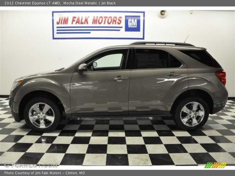 Mocha Steel Metallic / Jet Black 2012 Chevrolet Equinox LT AWD