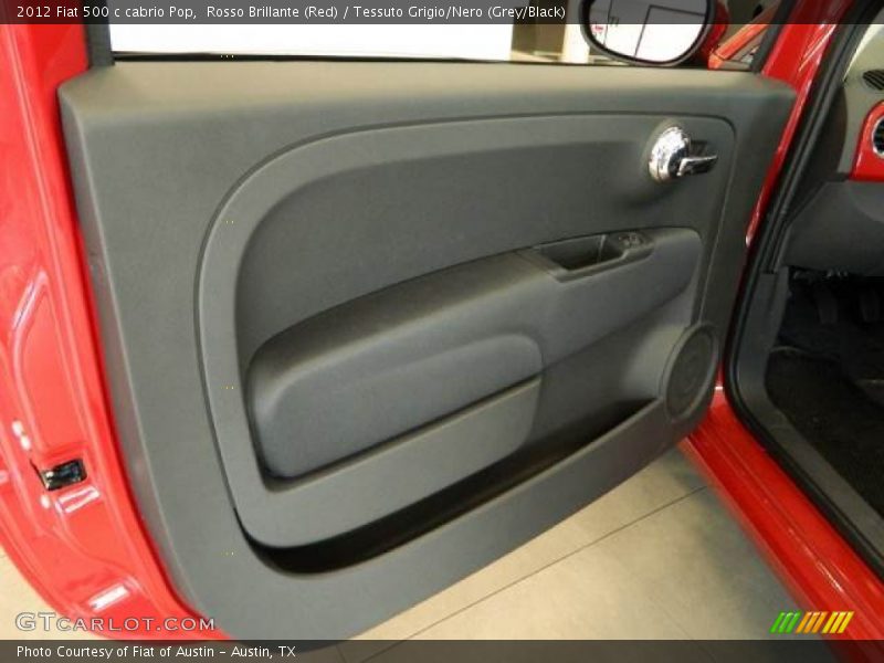 Rosso Brillante (Red) / Tessuto Grigio/Nero (Grey/Black) 2012 Fiat 500 c cabrio Pop