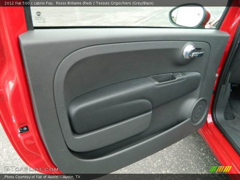 Rosso Brillante (Red) / Tessuto Grigio/Nero (Grey/Black) 2012 Fiat 500 c cabrio Pop