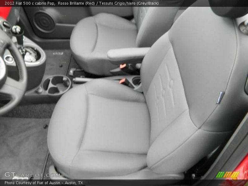 Rosso Brillante (Red) / Tessuto Grigio/Nero (Grey/Black) 2012 Fiat 500 c cabrio Pop