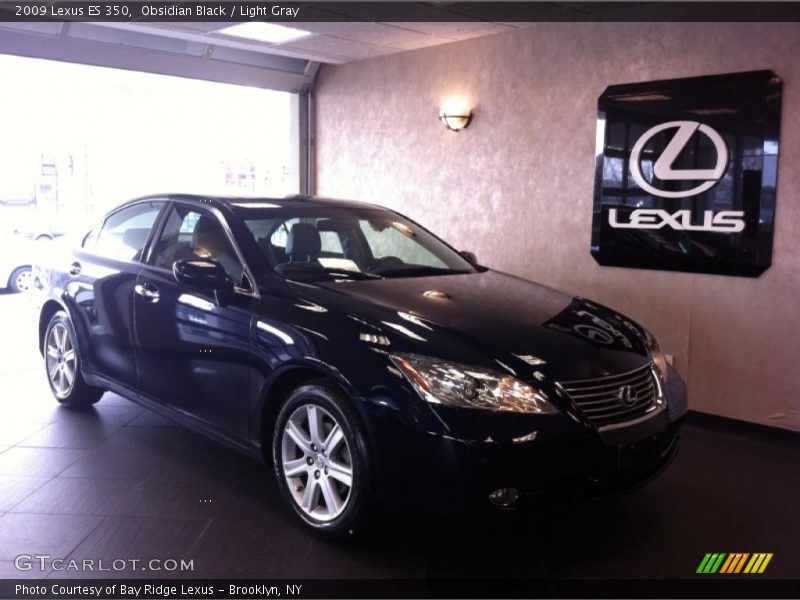 Obsidian Black / Light Gray 2009 Lexus ES 350