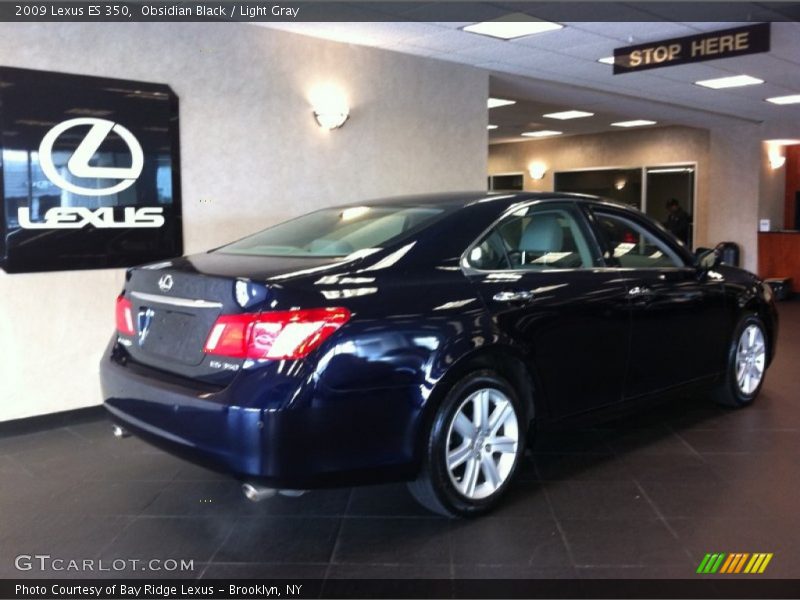 Obsidian Black / Light Gray 2009 Lexus ES 350