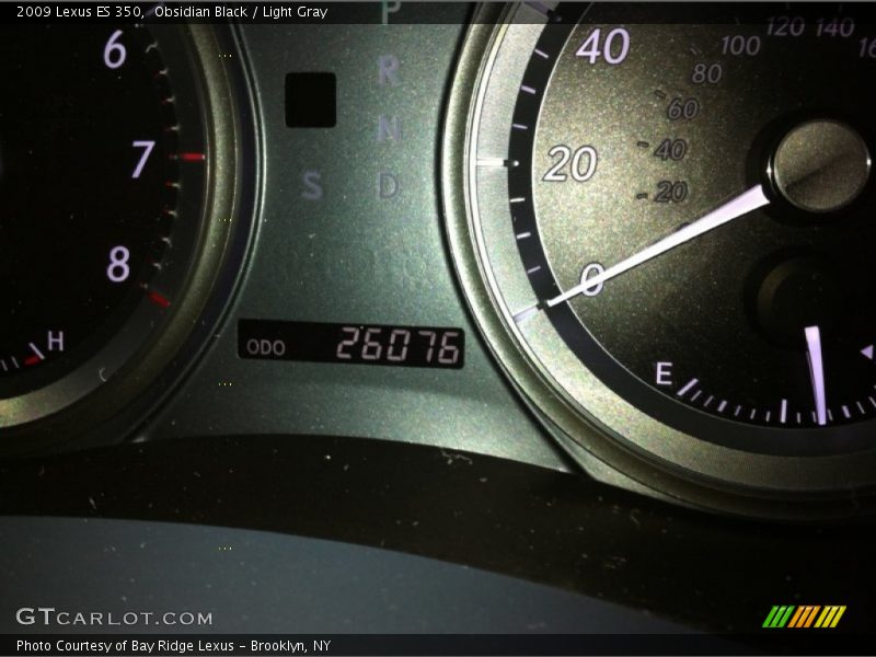 Obsidian Black / Light Gray 2009 Lexus ES 350