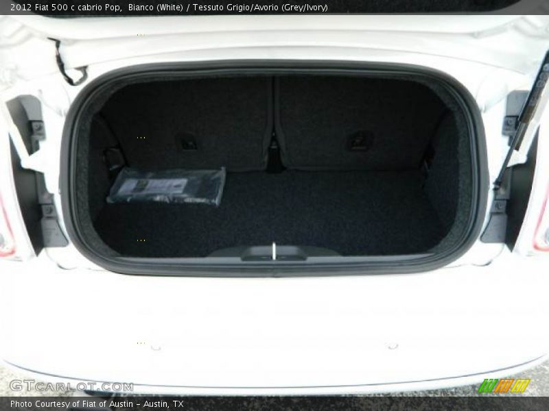 Bianco (White) / Tessuto Grigio/Avorio (Grey/Ivory) 2012 Fiat 500 c cabrio Pop