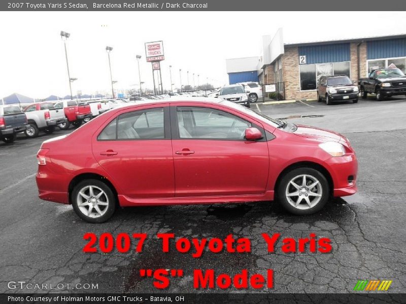 Barcelona Red Metallic / Dark Charcoal 2007 Toyota Yaris S Sedan
