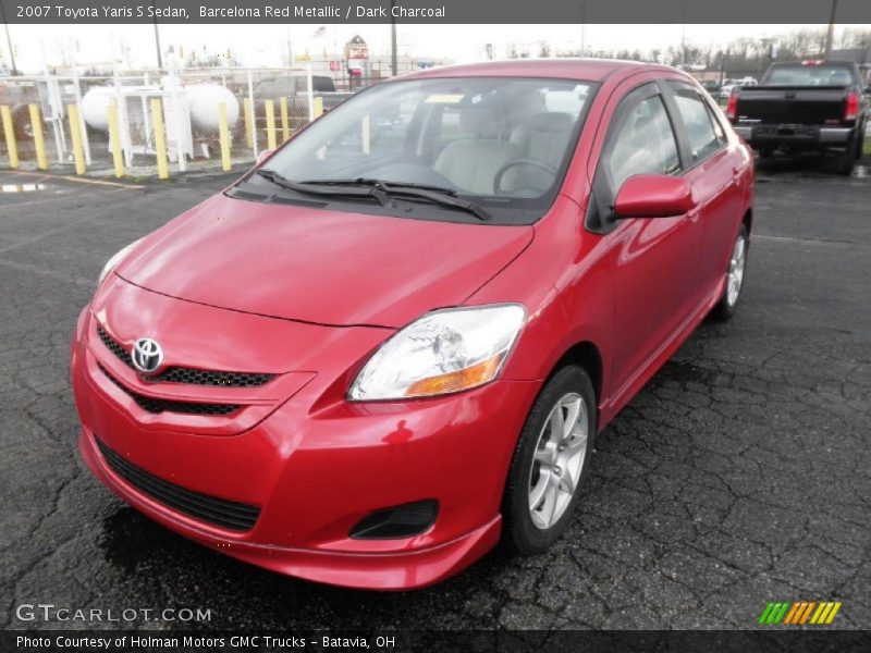 Barcelona Red Metallic / Dark Charcoal 2007 Toyota Yaris S Sedan