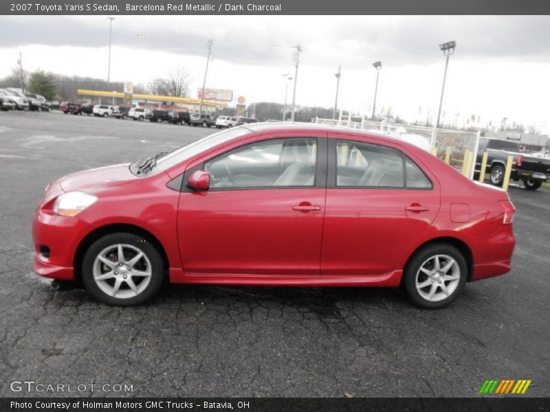 Barcelona Red Metallic / Dark Charcoal 2007 Toyota Yaris S Sedan
