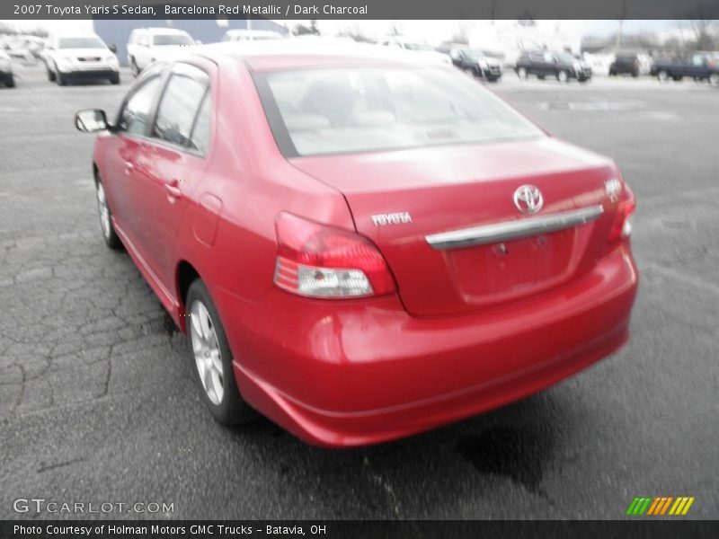 Barcelona Red Metallic / Dark Charcoal 2007 Toyota Yaris S Sedan