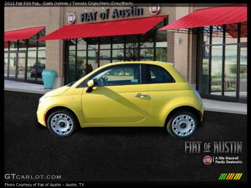 Giallo (Yellow) / Tessuto Grigio/Nero (Grey/Black) 2012 Fiat 500 Pop