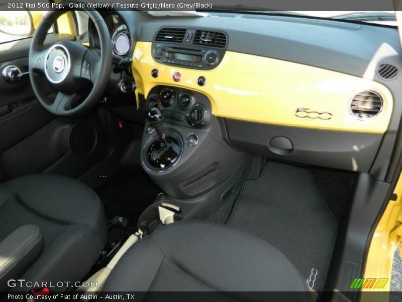 Giallo (Yellow) / Tessuto Grigio/Nero (Grey/Black) 2012 Fiat 500 Pop