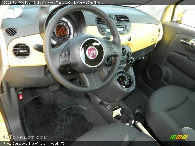 Giallo (Yellow) / Tessuto Grigio/Nero (Grey/Black) 2012 Fiat 500 Pop