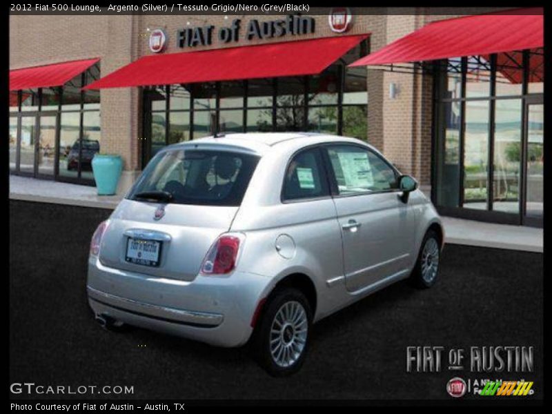 Argento (Silver) / Tessuto Grigio/Nero (Grey/Black) 2012 Fiat 500 Lounge