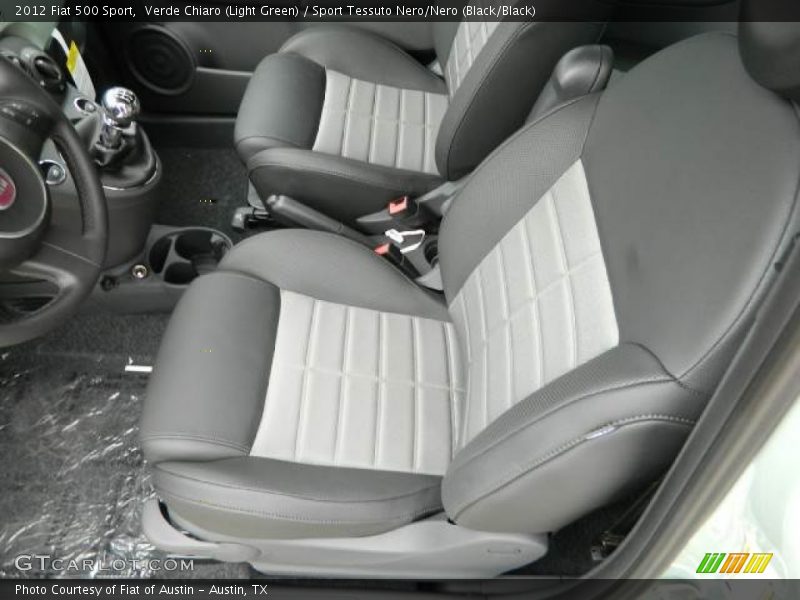 Verde Chiaro (Light Green) / Sport Tessuto Nero/Nero (Black/Black) 2012 Fiat 500 Sport