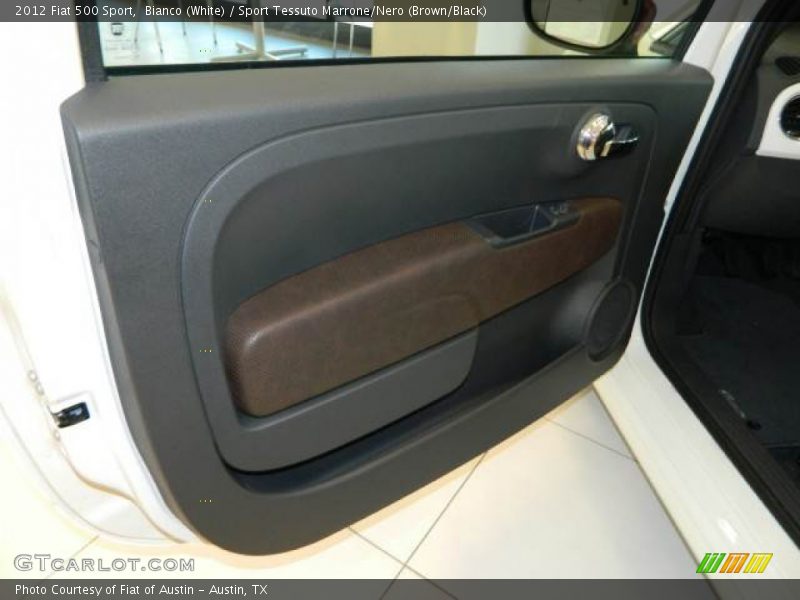 Bianco (White) / Sport Tessuto Marrone/Nero (Brown/Black) 2012 Fiat 500 Sport
