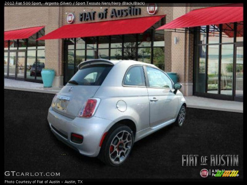 Argento (Silver) / Sport Tessuto Nero/Nero (Black/Black) 2012 Fiat 500 Sport