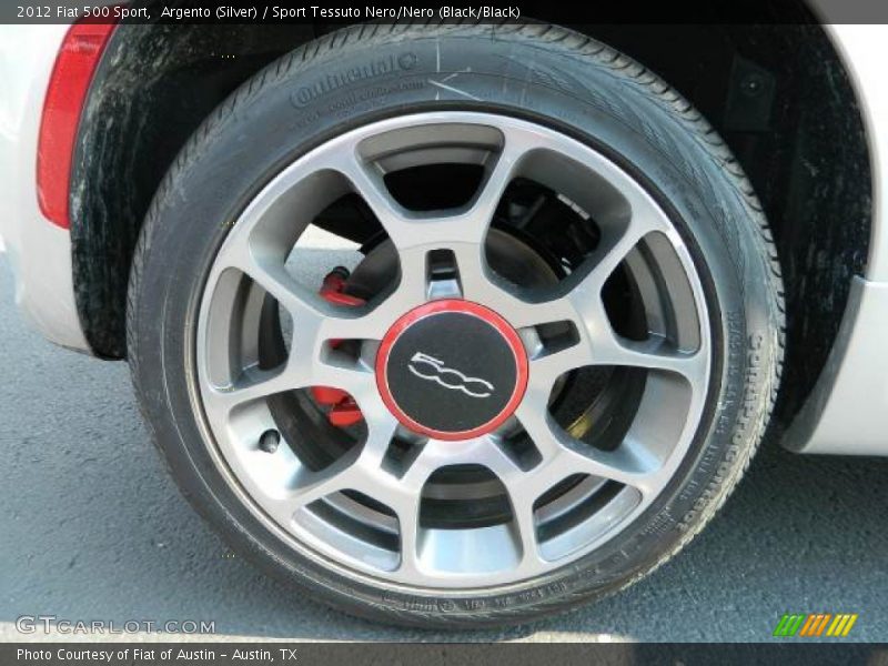 Argento (Silver) / Sport Tessuto Nero/Nero (Black/Black) 2012 Fiat 500 Sport
