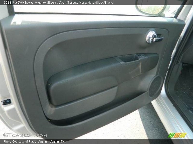 Argento (Silver) / Sport Tessuto Nero/Nero (Black/Black) 2012 Fiat 500 Sport