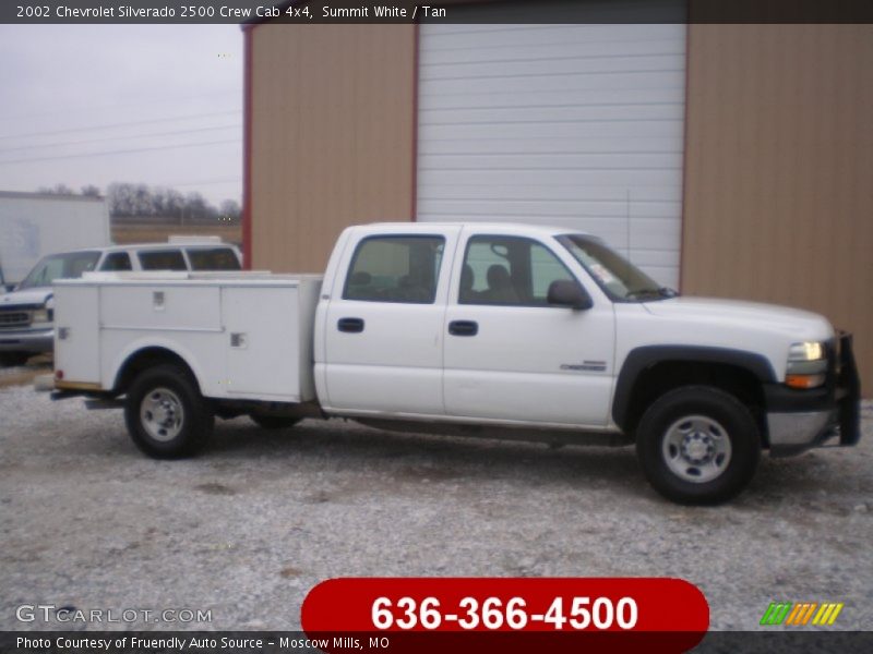 Summit White / Tan 2002 Chevrolet Silverado 2500 Crew Cab 4x4