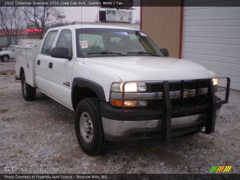 Summit White / Tan 2002 Chevrolet Silverado 2500 Crew Cab 4x4