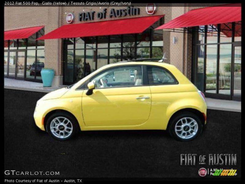 Giallo (Yellow) / Tessuto Grigio/Avorio (Grey/Ivory) 2012 Fiat 500 Pop