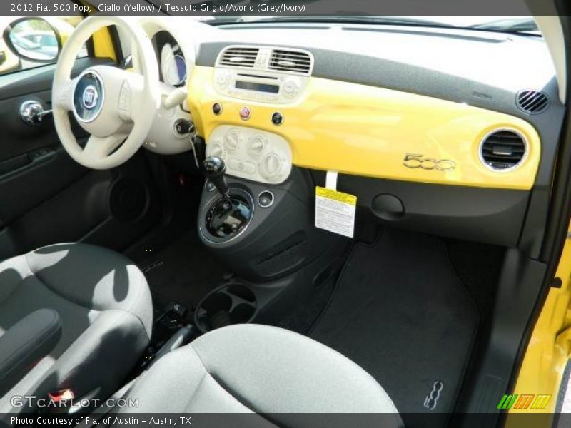 Giallo (Yellow) / Tessuto Grigio/Avorio (Grey/Ivory) 2012 Fiat 500 Pop