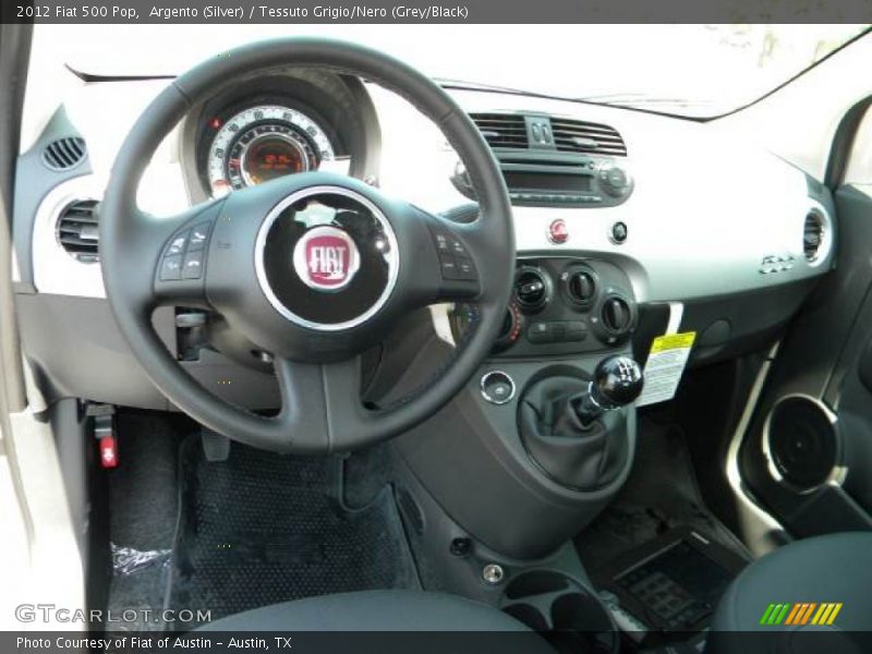 Argento (Silver) / Tessuto Grigio/Nero (Grey/Black) 2012 Fiat 500 Pop