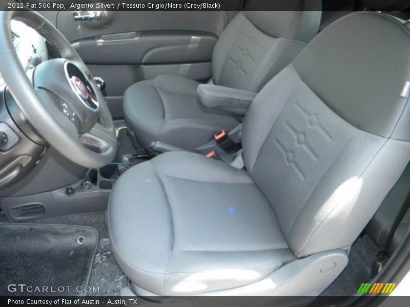 Argento (Silver) / Tessuto Grigio/Nero (Grey/Black) 2012 Fiat 500 Pop